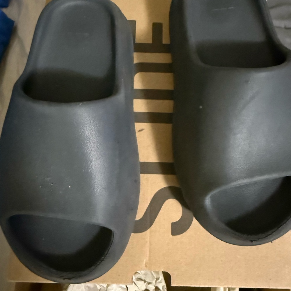 adidas Kids Black Slide Sandals